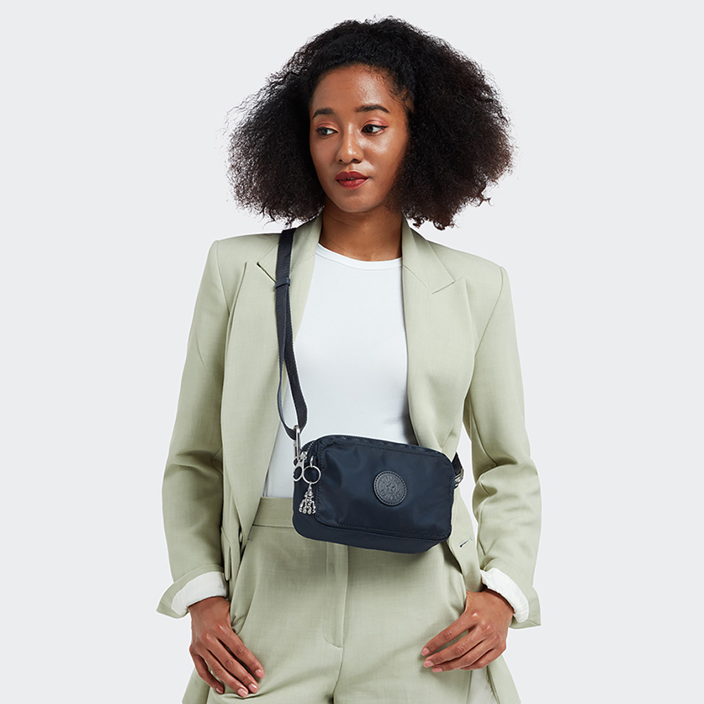 Kipling Milda crossbody tas paka blue bij Duifhuizen