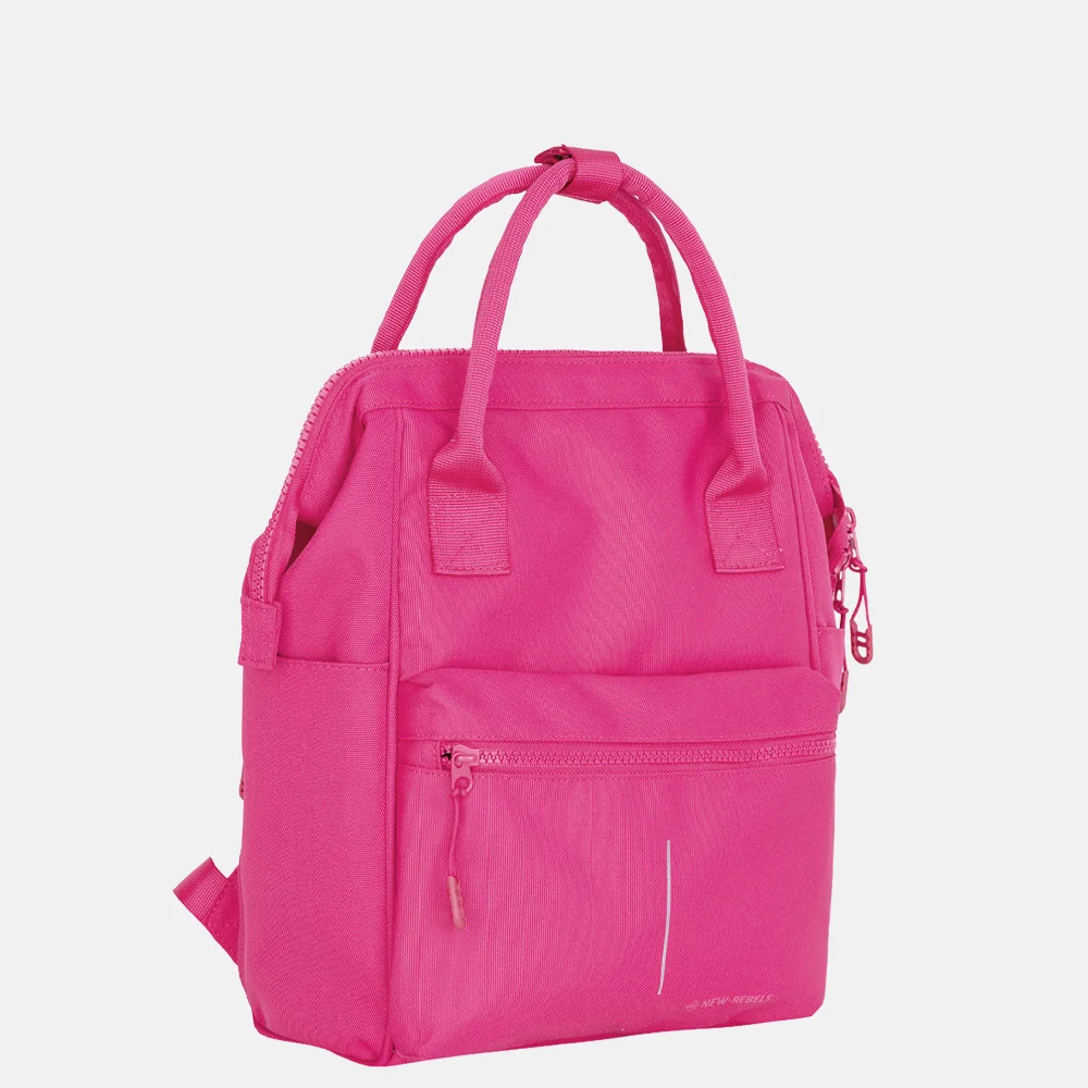 New Rebels Weverly rugzak S ultra pink bij Duifhuizen