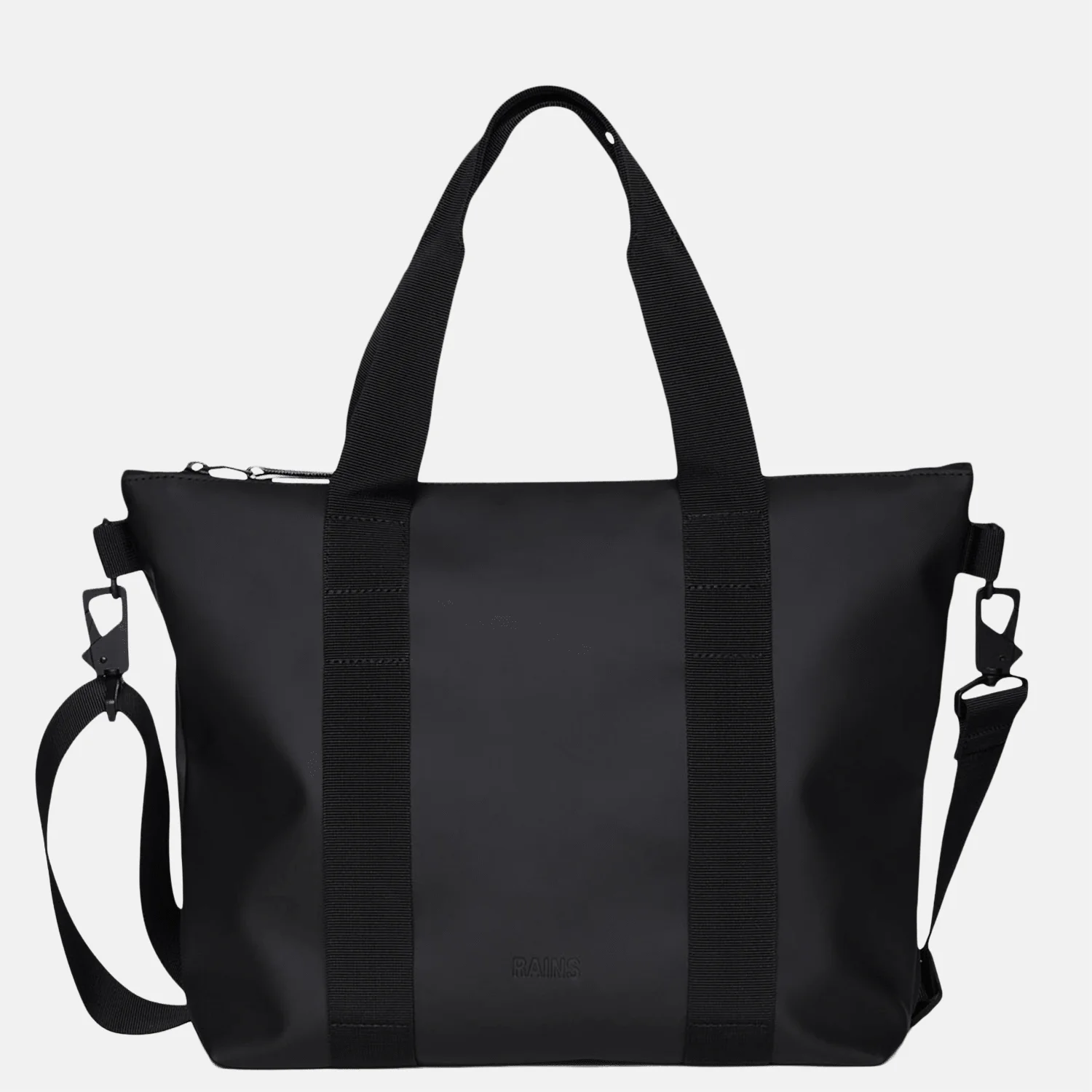 Rains Tote Bag shopper black bij Duifhuizen