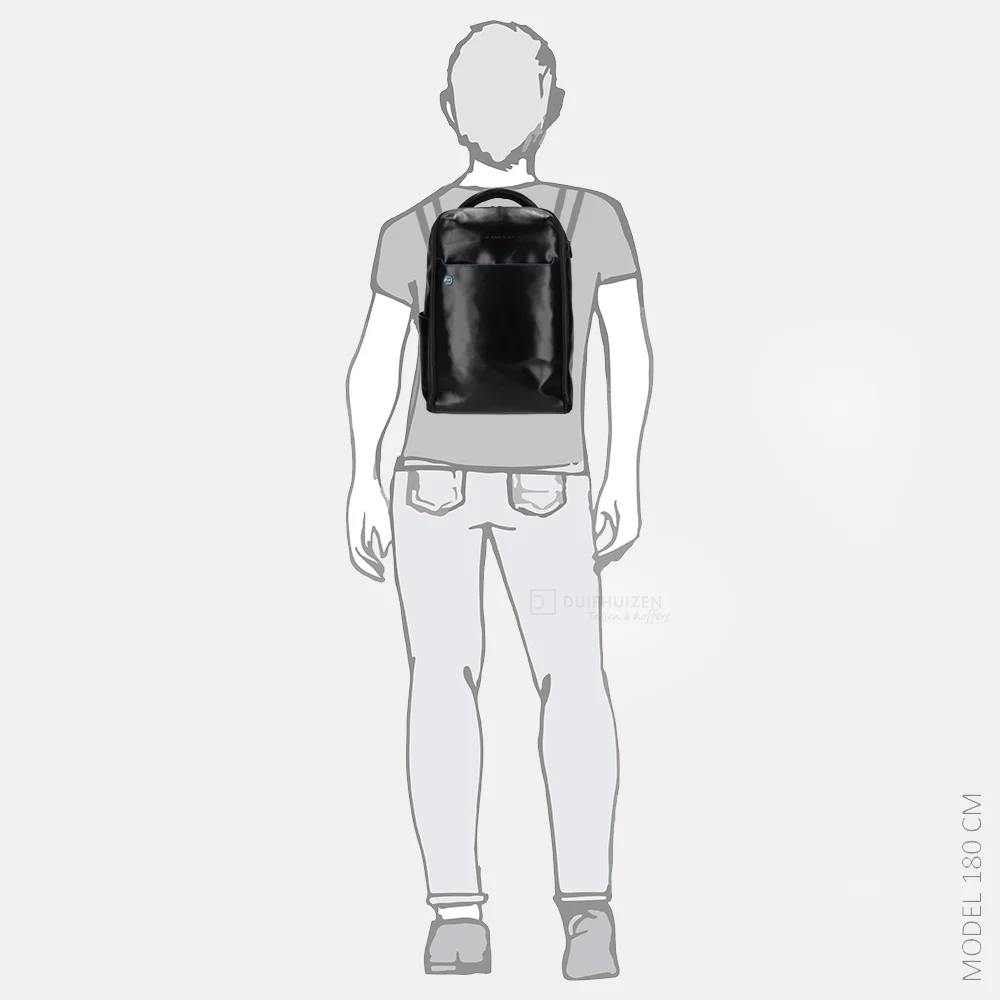 Piquadro laptoprugzak 14 inch nero bij Duifhuizen