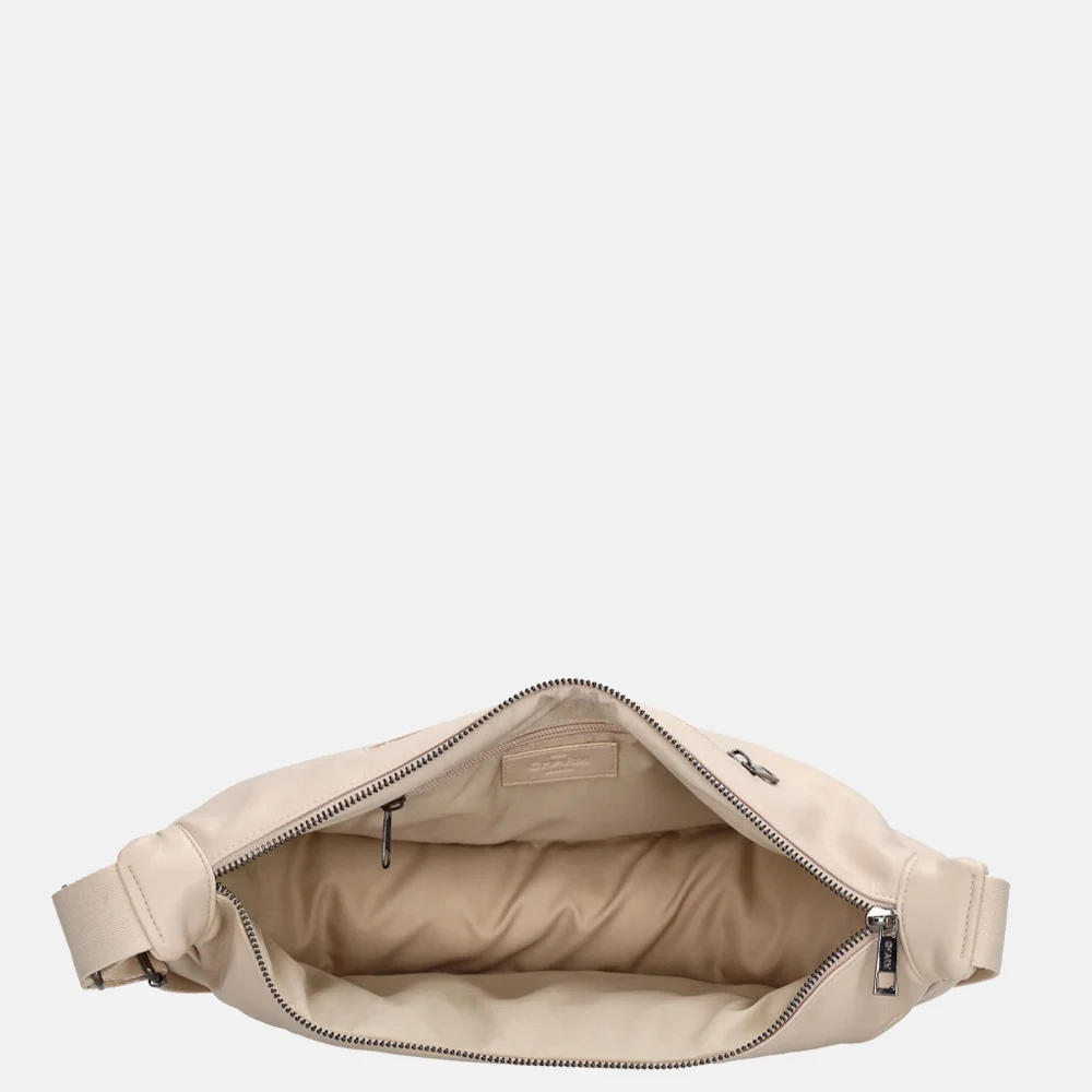 Charm London Lupin crossbody tas licht taupe bij Duifhuizen