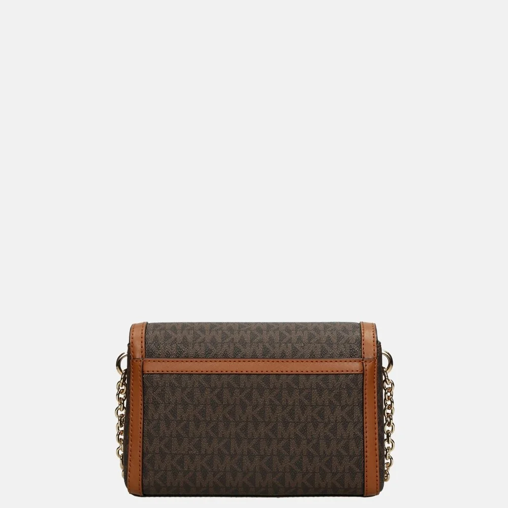 Michael Kors Freya crossbody tas brown/acorn bij Duifhuizen