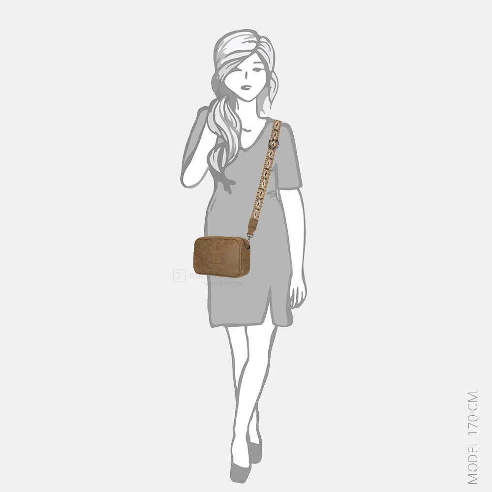 Enrico Benetti Indy crossbody tas camel bij Duifhuizen