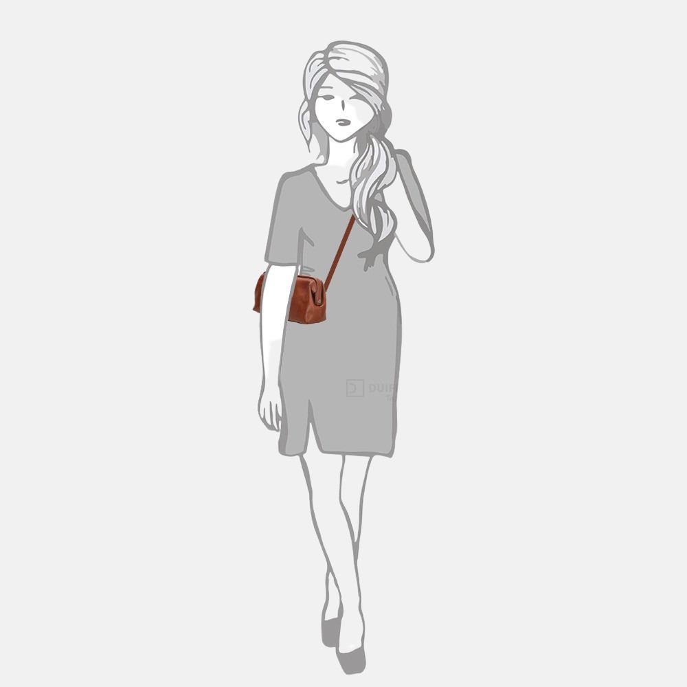 Genicci Molly crossbody tas cognac bij Duifhuizen