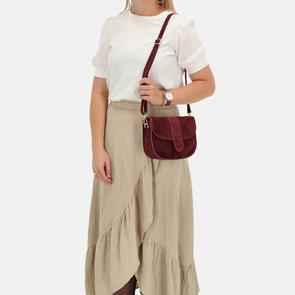 Charm London crossbody tas bordeaux rood bij Duifhuizen