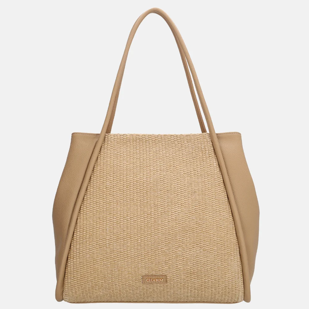 Charm London Paris shopper riet lichttaupe bij Duifhuizen