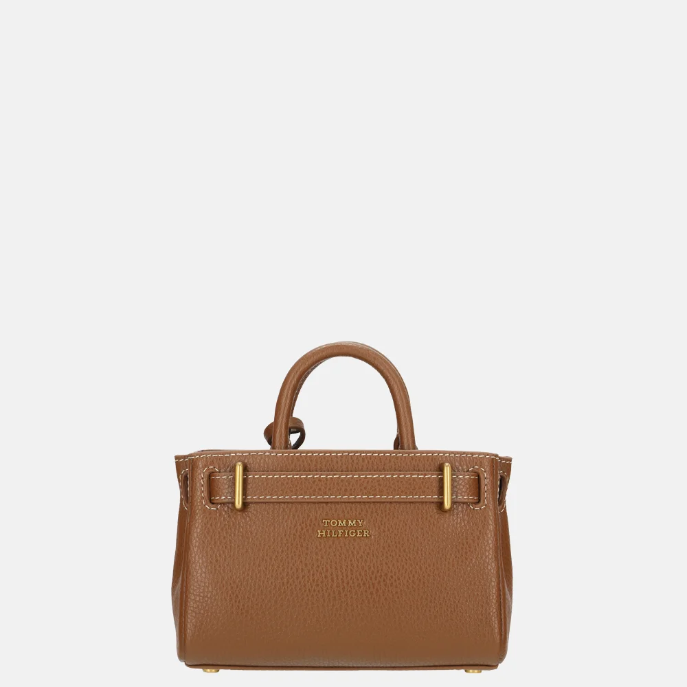 Tommy Hilfiger American Icon micro handtas cognac bij Duifhuizen