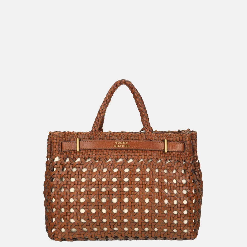 Tommy Hilfiger American Icon handtas gevlochten tan bij Duifhuizen