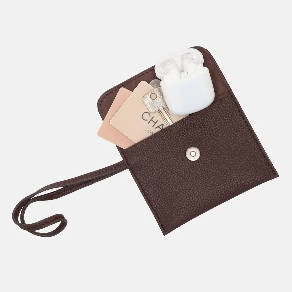 Charm London Debossed shopper M donkerbruin bij Duifhuizen