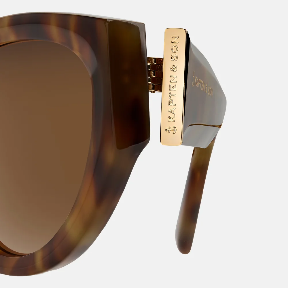 Kapten & Son Lyon zonnebril havana tortoise brown bij Duifhuizen