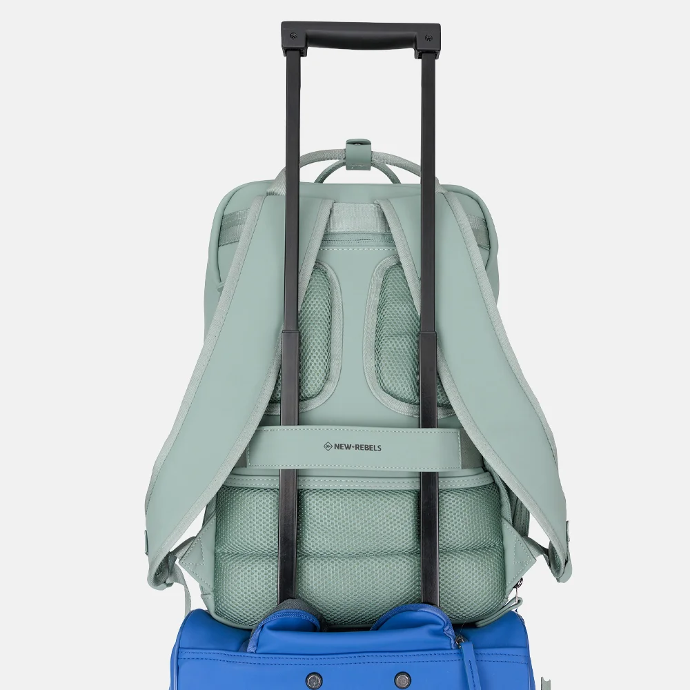 New Rebels William rugzak 15.6 inch salie groen bij Duifhuizen