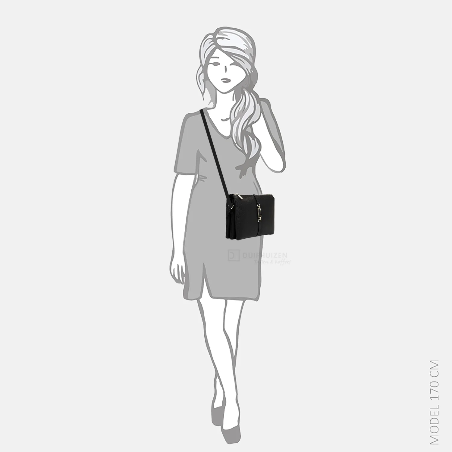 Emily & Noah Lewe crossbody tas zwart bij Duifhuizen
