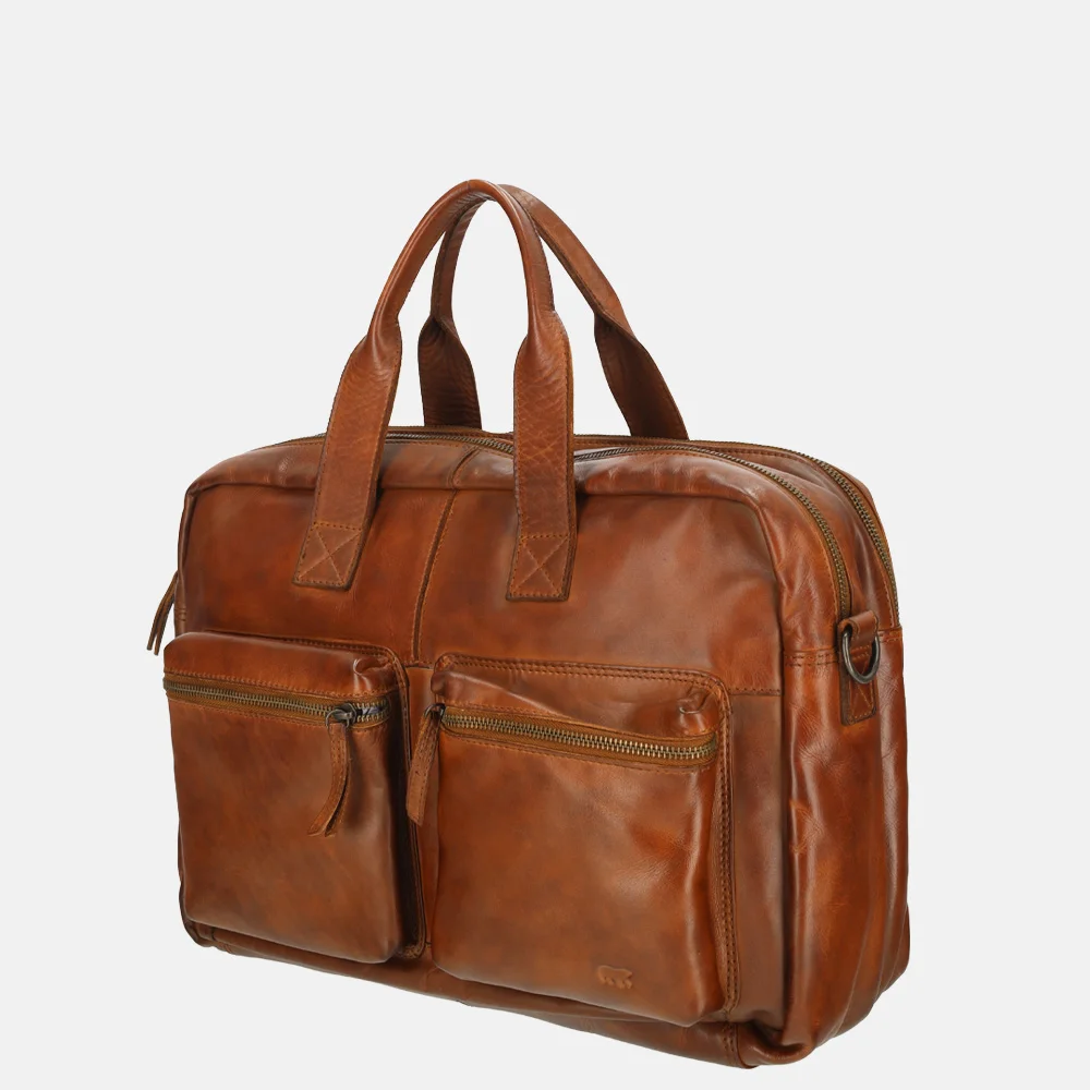 Bear Design laptoptas cognac bij Duifhuizen