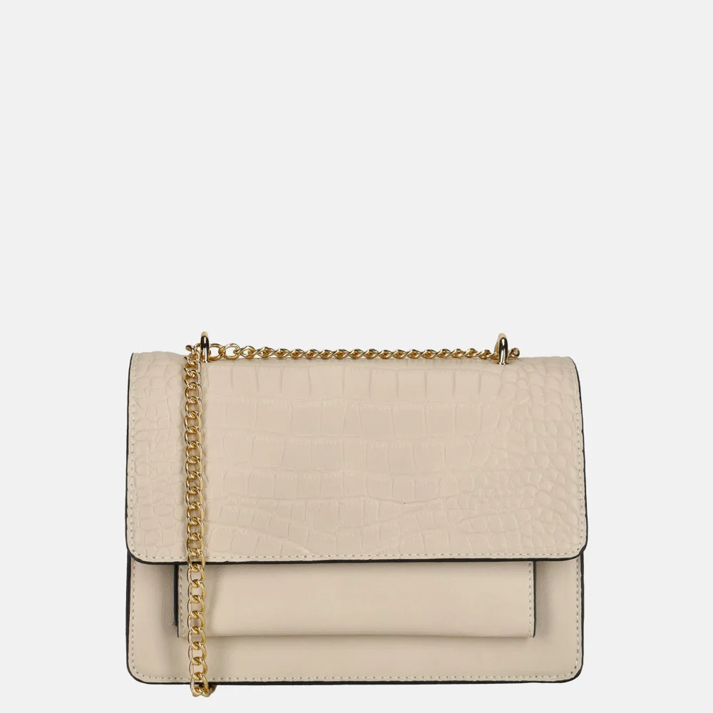 Firenze crossbody tas croco beige bij Duifhuizen