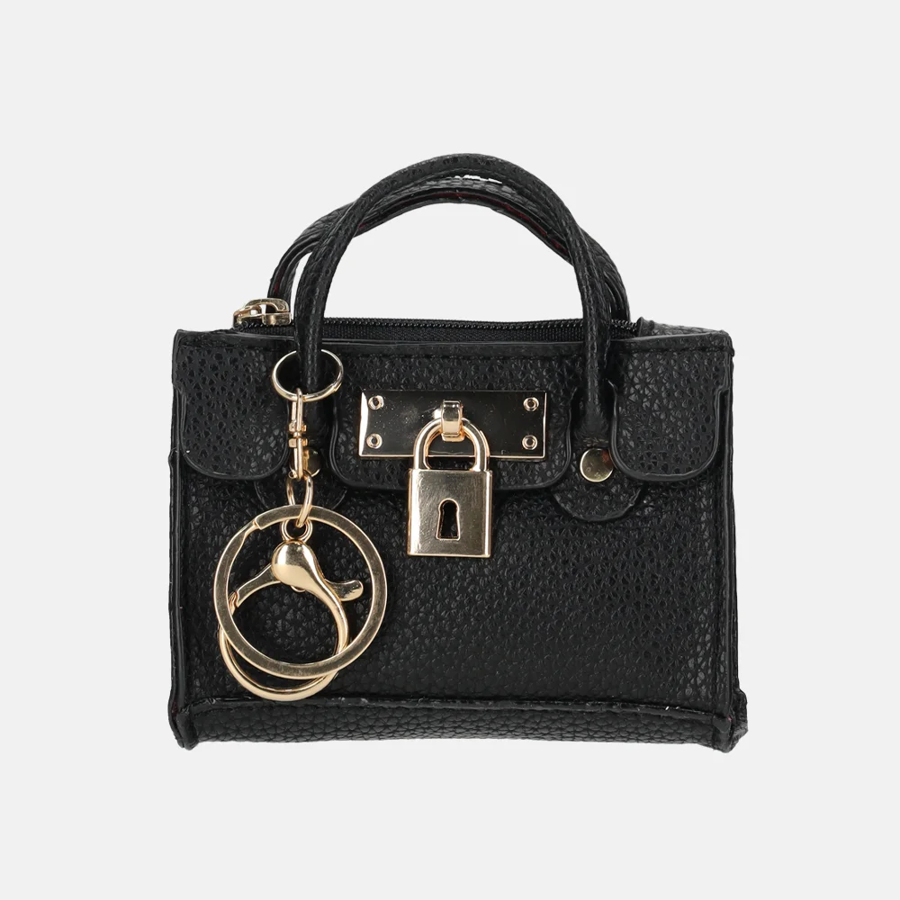 Charm London bag charm/tassenhanger zwart