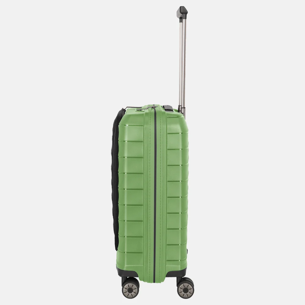 Travelite Mooby frontpocket handbagage koffer 55 cm green bij Duifhuizen