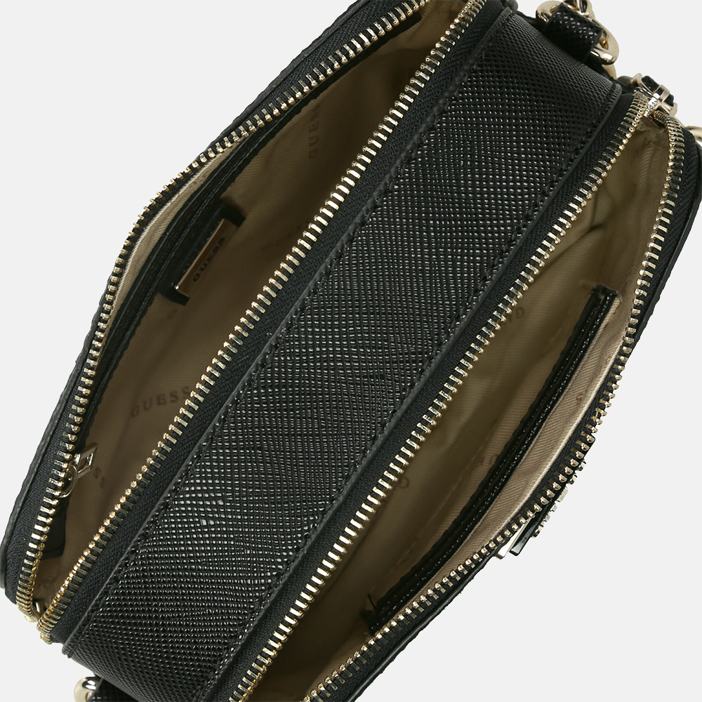 Guess Noelle Camera crossbody tas black bij Duifhuizen