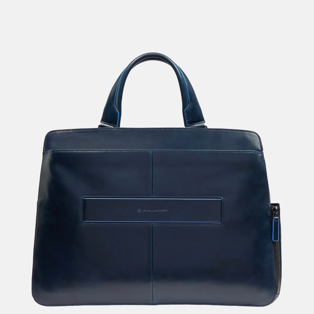 Piquadro laptoptas 15.6 inch blue bij Duifhuizen