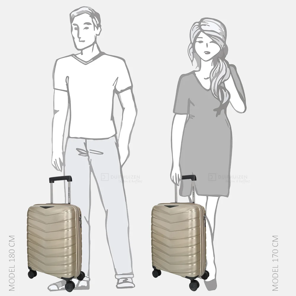 Enrico Benetti San Francisco handbagage koffer 55 cm champagne bij Duifhuizen