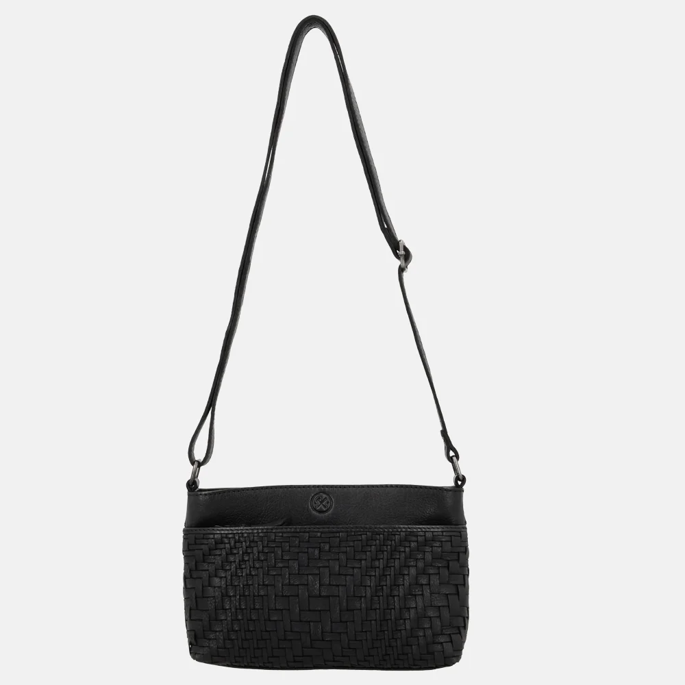 Hide & Stitches Inspired crossbody tas zwart bij Duifhuizen