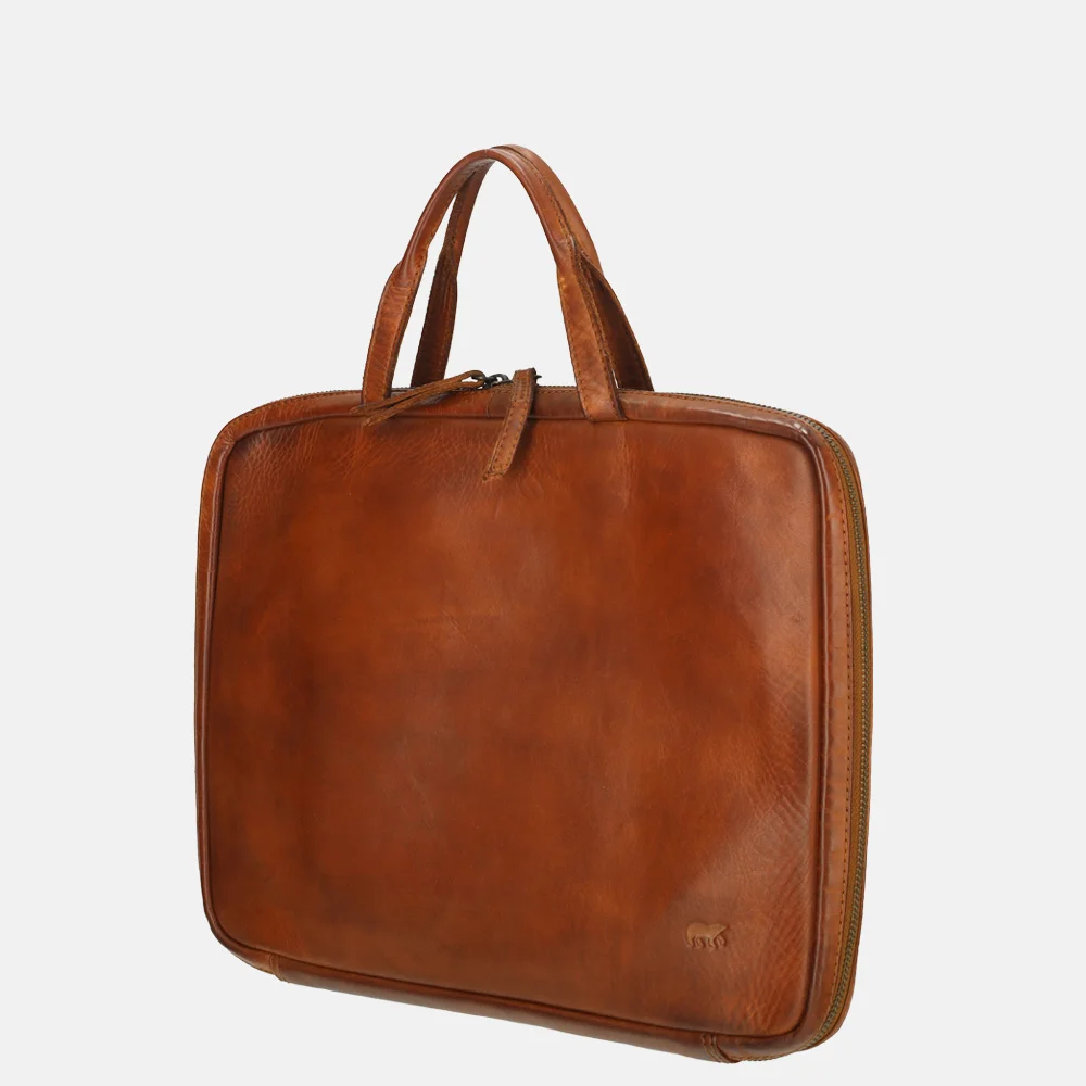 Bear Design laptophoes 13 inch cognac bij Duifhuizen