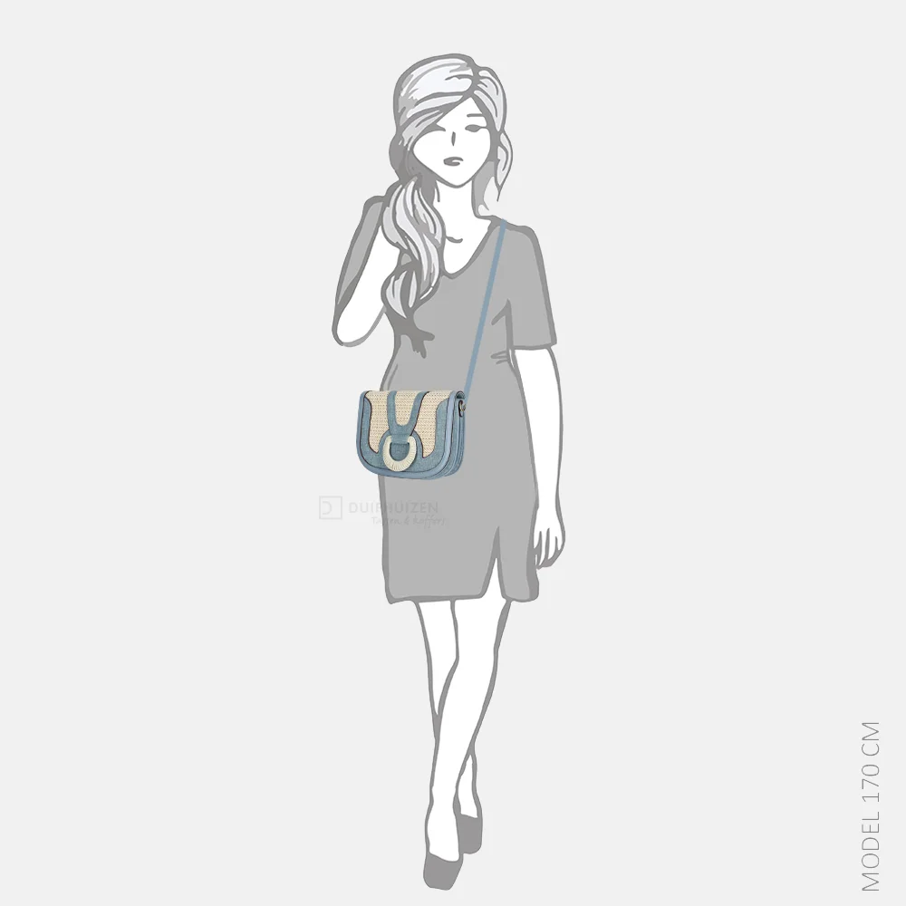 Laurent David crossbody tas light blue bij Duifhuizen