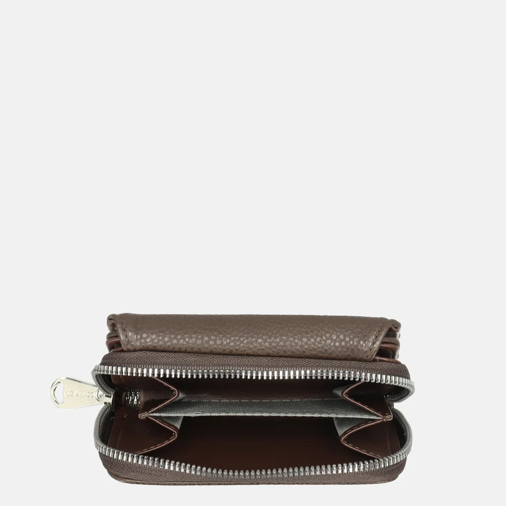 Flora & Co portemonnee chocolat bij Duifhuizen