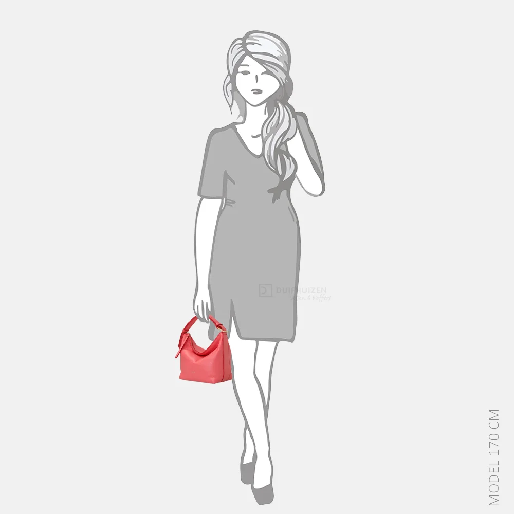 Loulou Essentiels Marie handtas grapefruit bij Duifhuizen