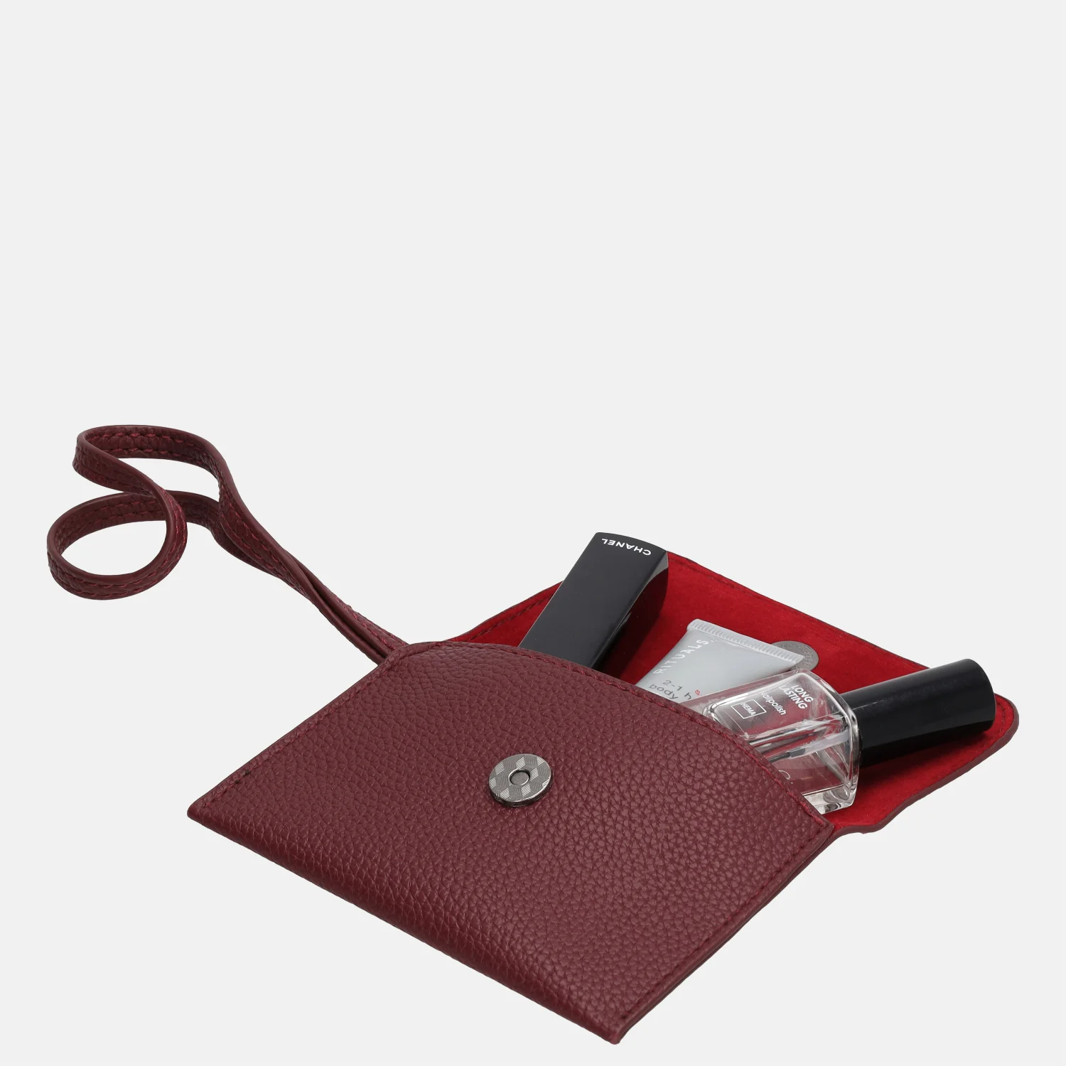Charm London Bond Avenue handtas 15 inch polkadot bordeaux bij Duifhuizen