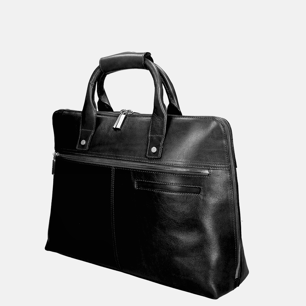 Claudio Ferrici Legacy laptoptas 13.3 inch black bij Duifhuizen