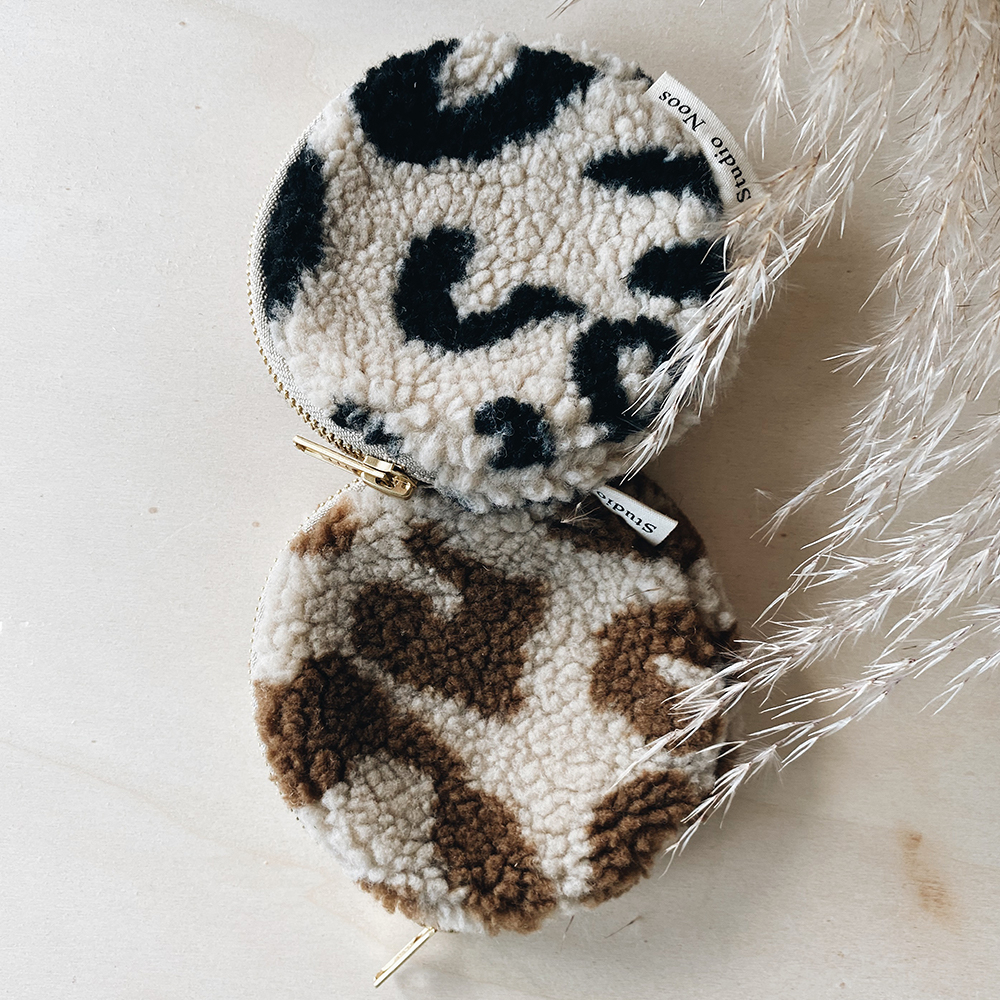 Studio Noos Chunky Wallet portemonnee leopard ecru bij Duifhuizen