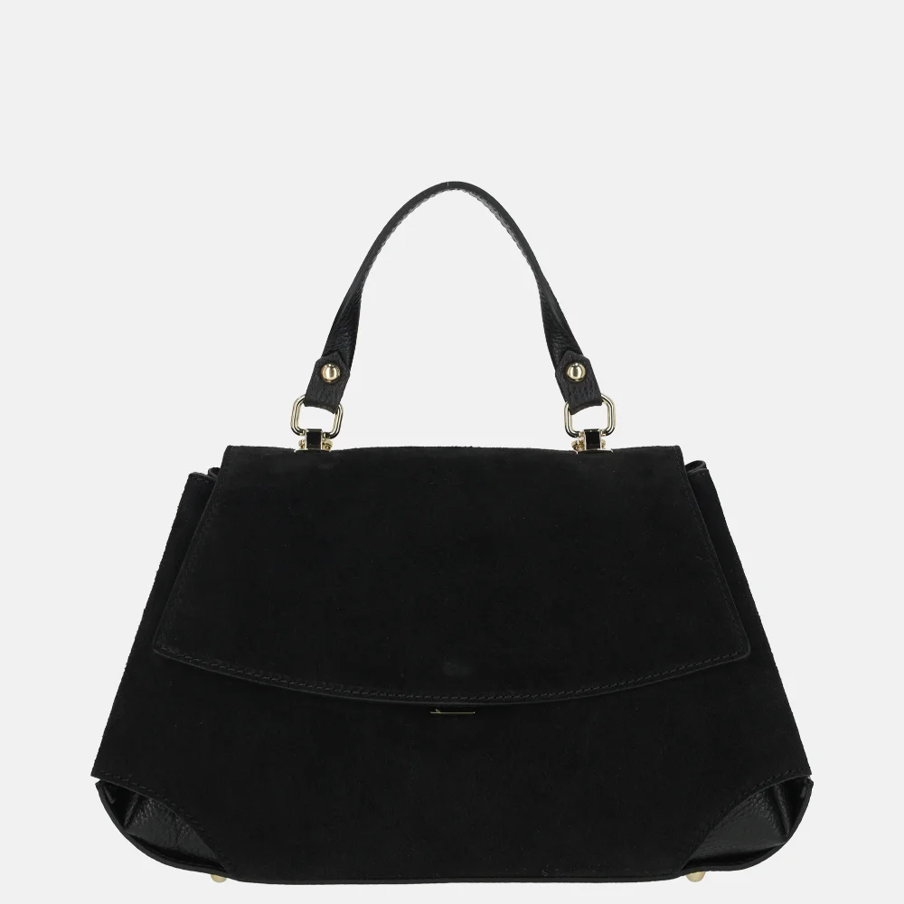 Charm London overslag handtas suede zwart bij Duifhuizen