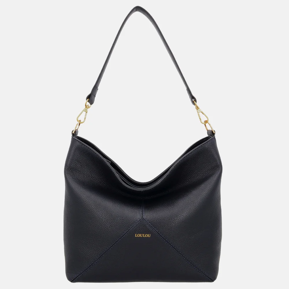 Loulou Essentiels Sabine buideltas dark blue bij Duifhuizen