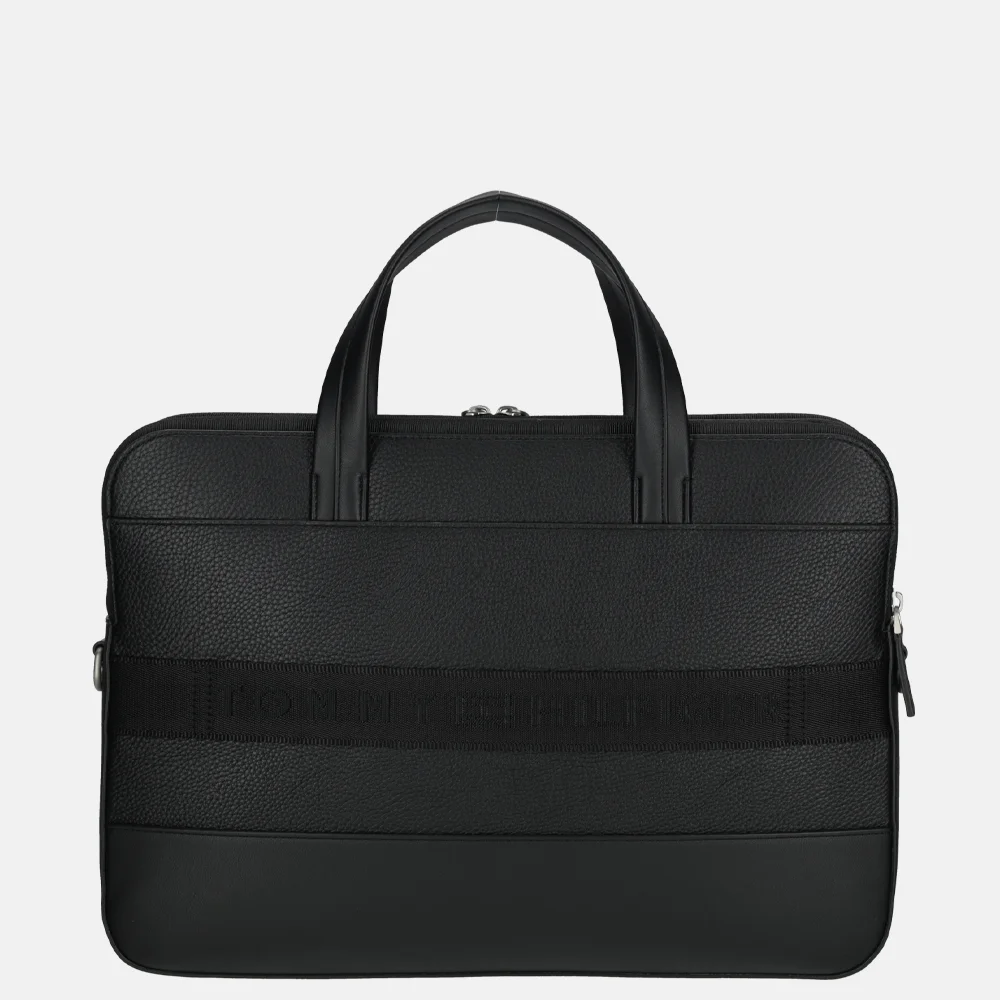 Tommy Hilfiger Central laptoptas BDS black bij Duifhuizen