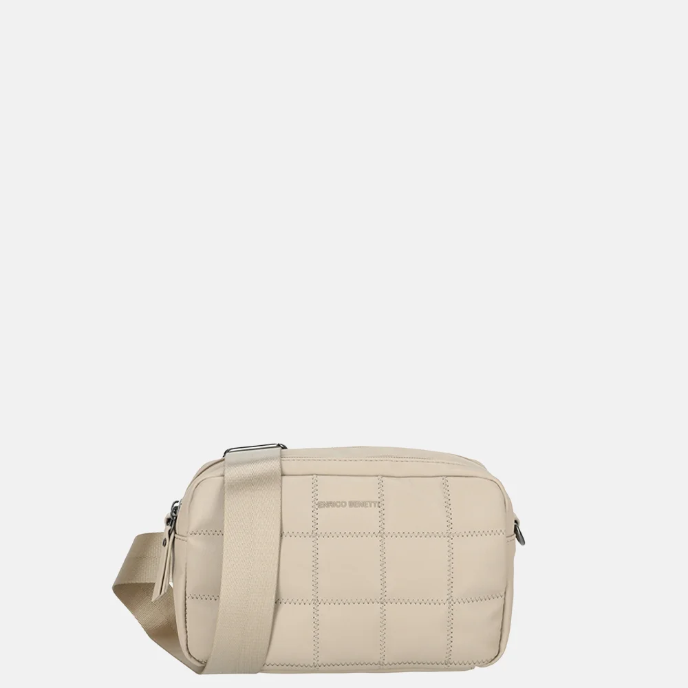 Enrico Benetti Quinn crossbody tas taupe bij Duifhuizen