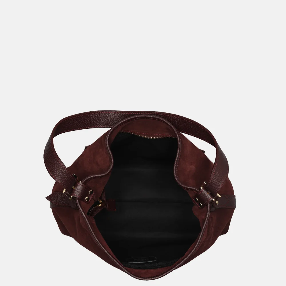 Charm London buideltas suede M bordeaux bij Duifhuizen