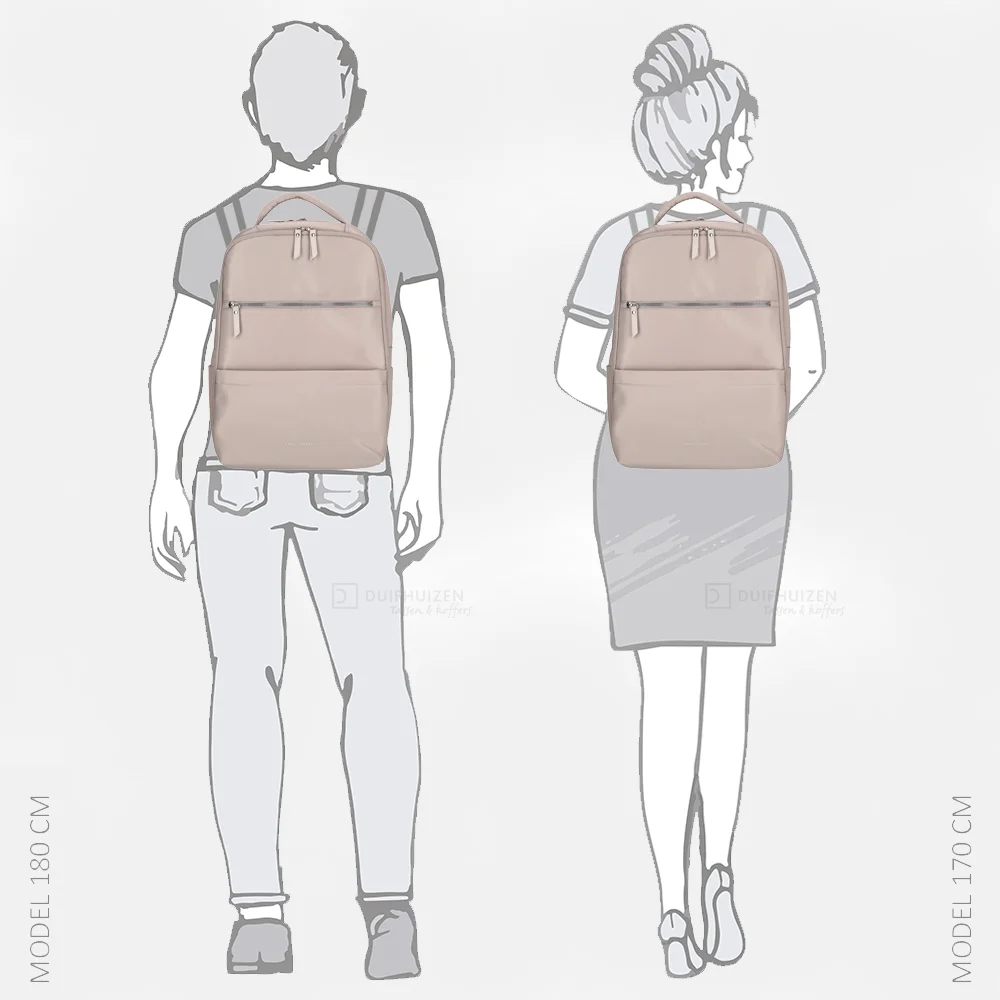 Enrico Benetti Caroline laptoprugzak 15 inch  taupe bij Duifhuizen