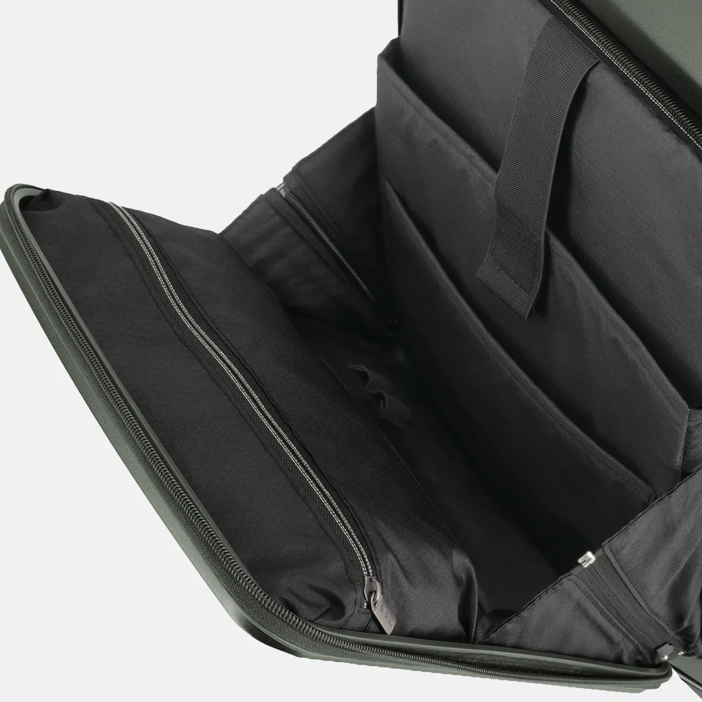 Travelite Millennium Frontpocket handbagage koffer 55 cm 15 inch pine green bij Duifhuizen