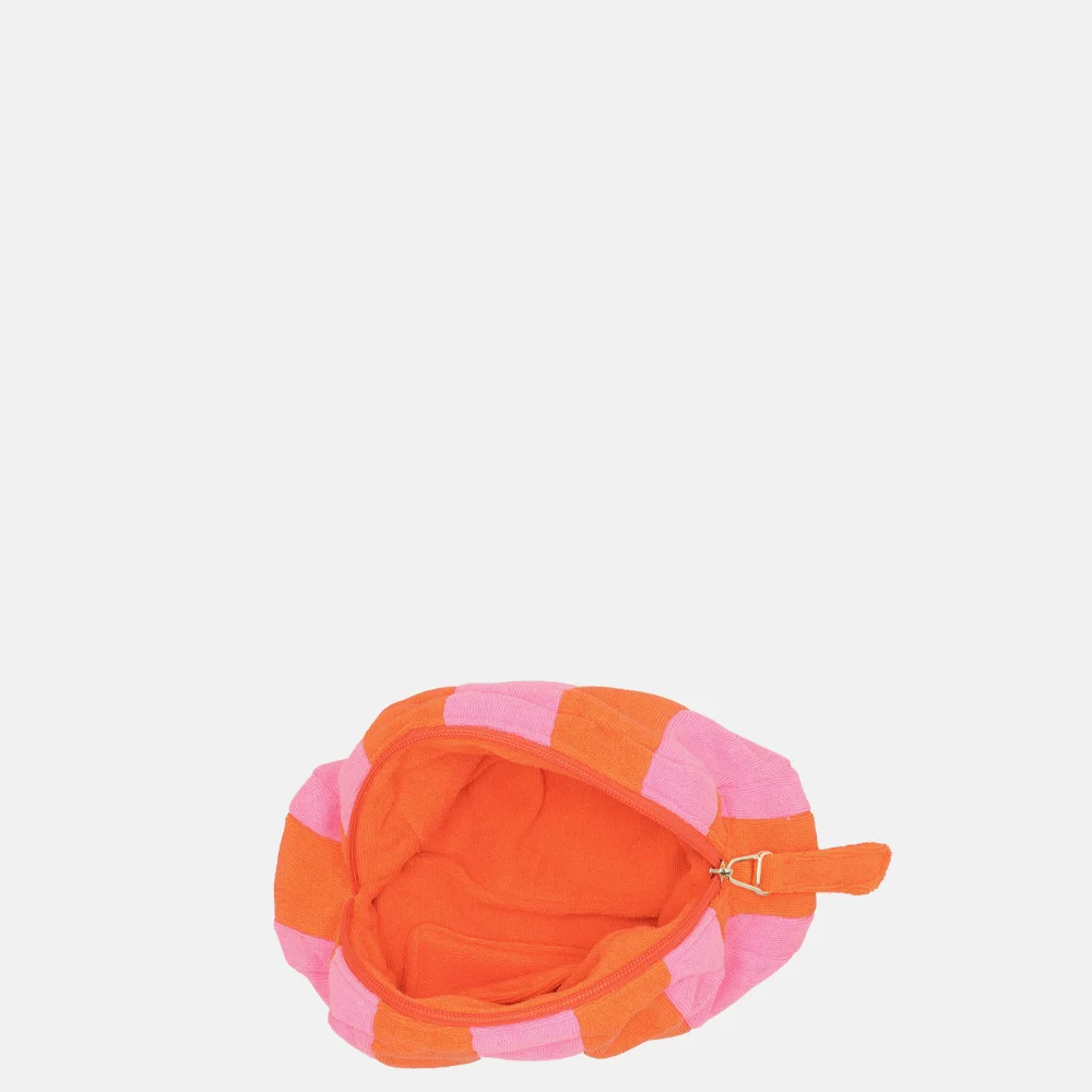 Laurent David Zara pouch/toilettas badstof roze/rood bij Duifhuizen