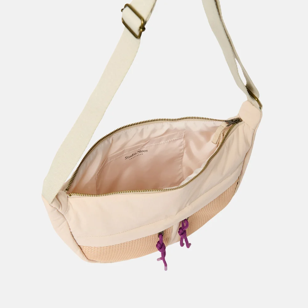 Studio Noos Patchwork fanny pack crossbody tas oatmeal bij Duifhuizen