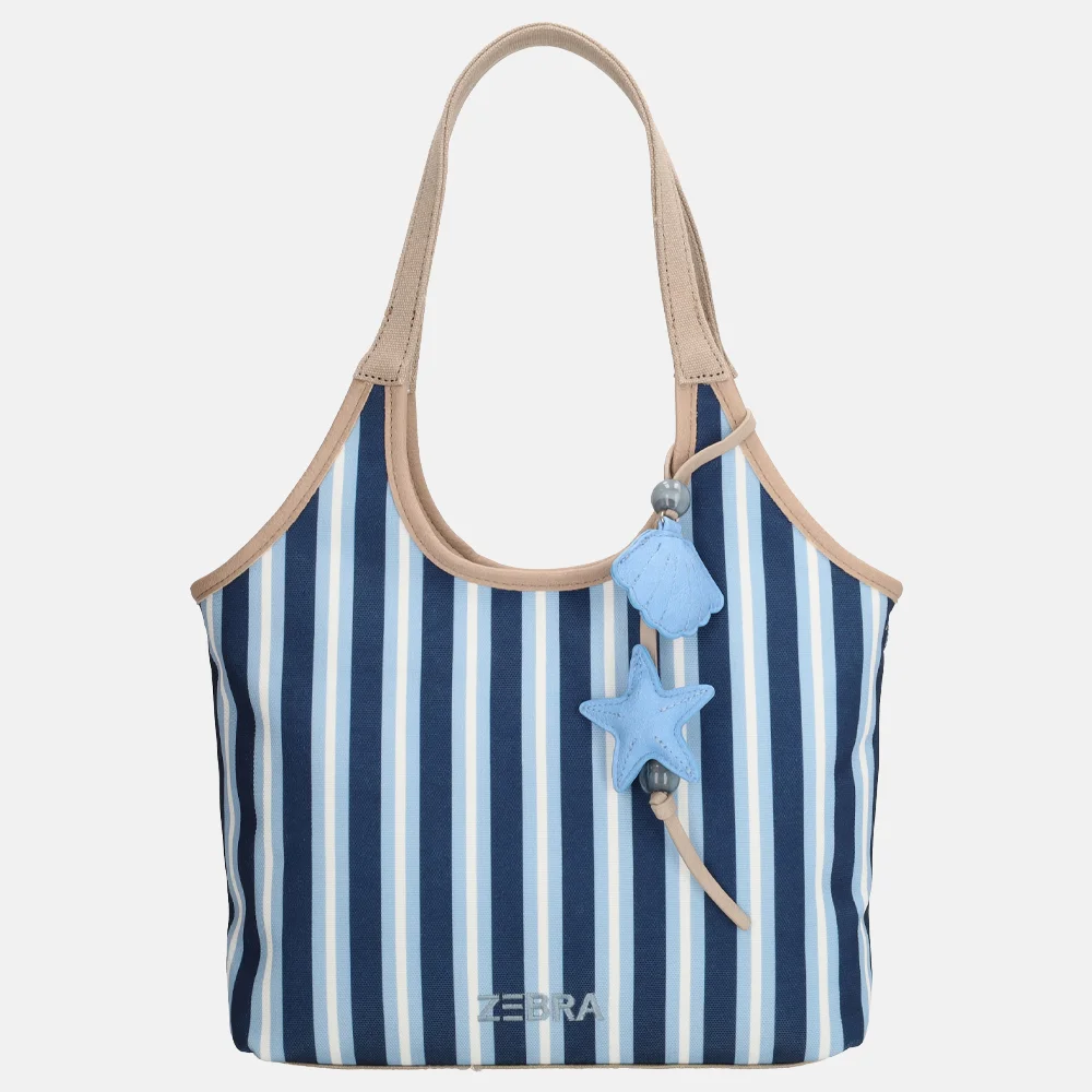 Zebra Trends Mira shopper streep M middenblauw bij Duifhuizen