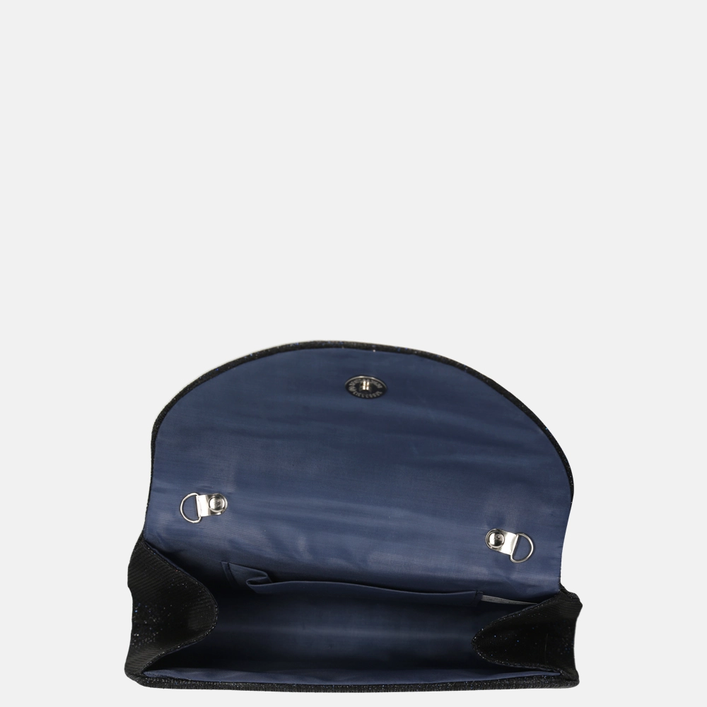 Firenze ring clutch glitter blue bij Duifhuizen