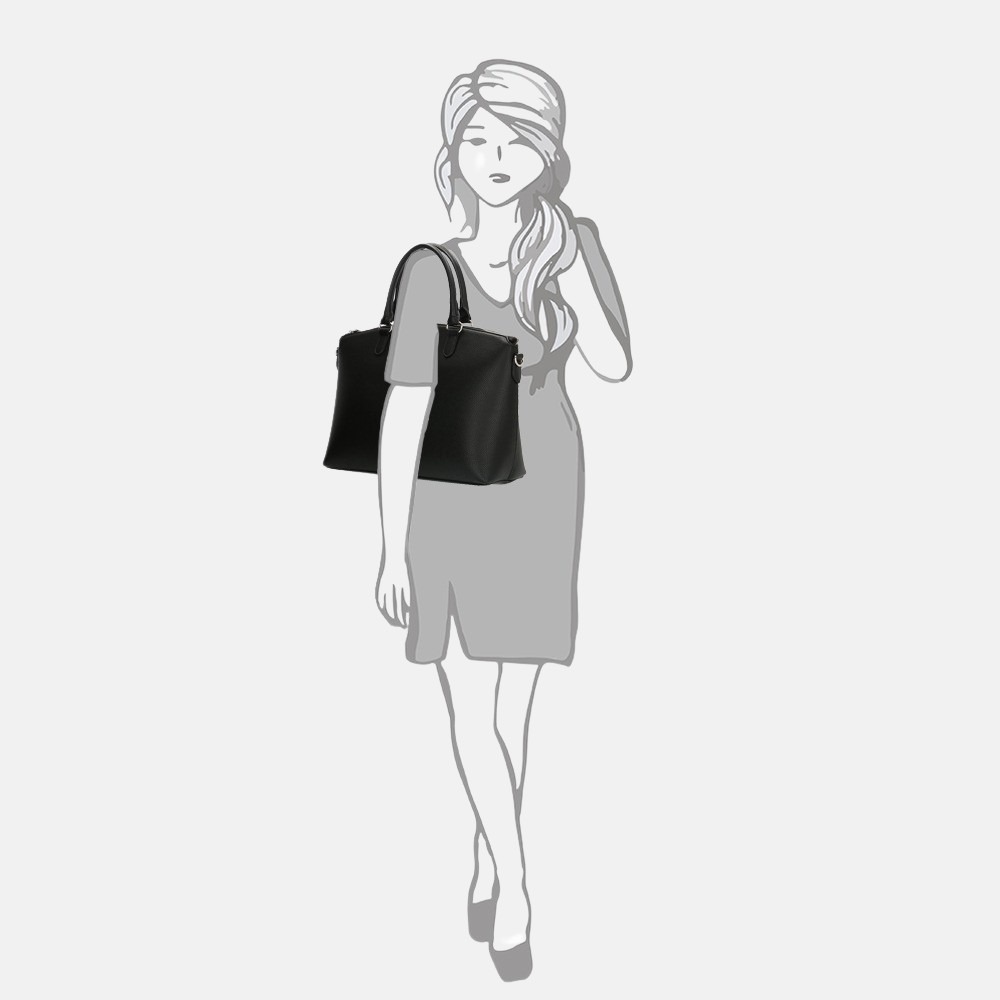 Charm London Stratford handtas 13 inch black bij Duifhuizen