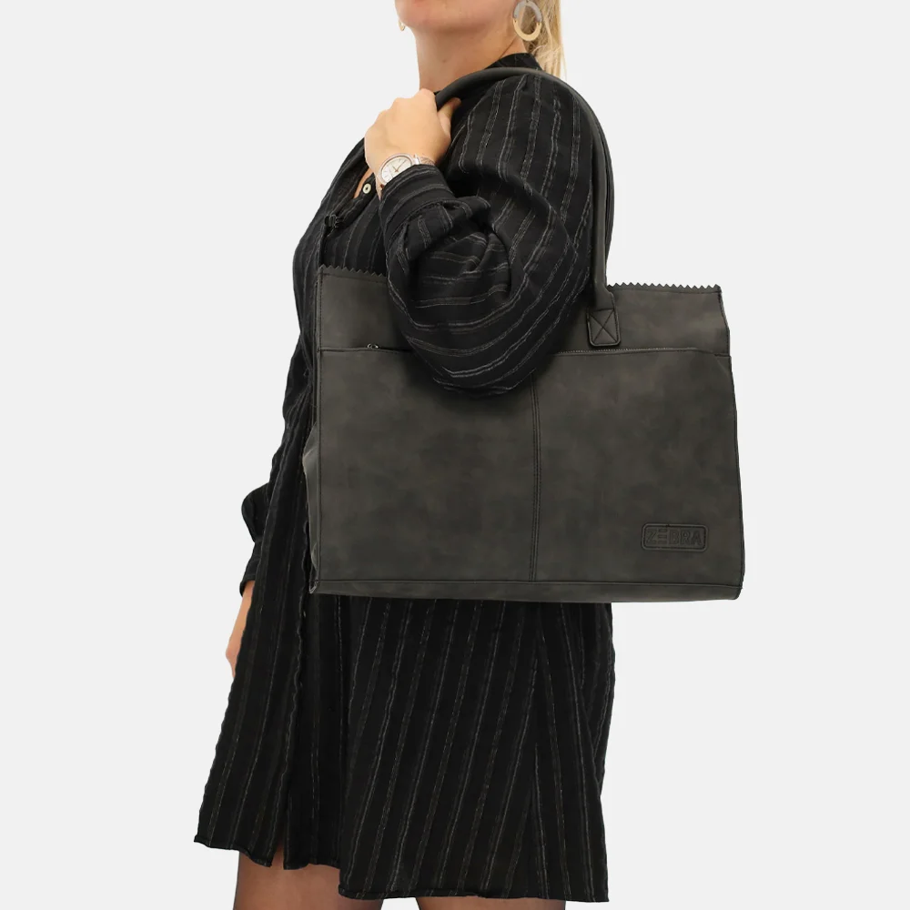 Zebra Trends shopper 15 inch zwart bij Duifhuizen