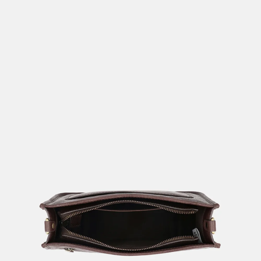 Hide & Stitches Jura crossbody tas donkerbruin bij Duifhuizen