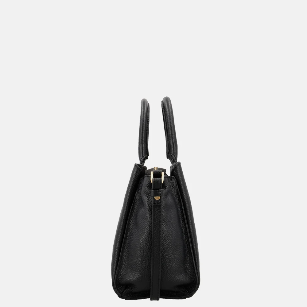 Loulou Essentiels Vera handtas M black bij Duifhuizen