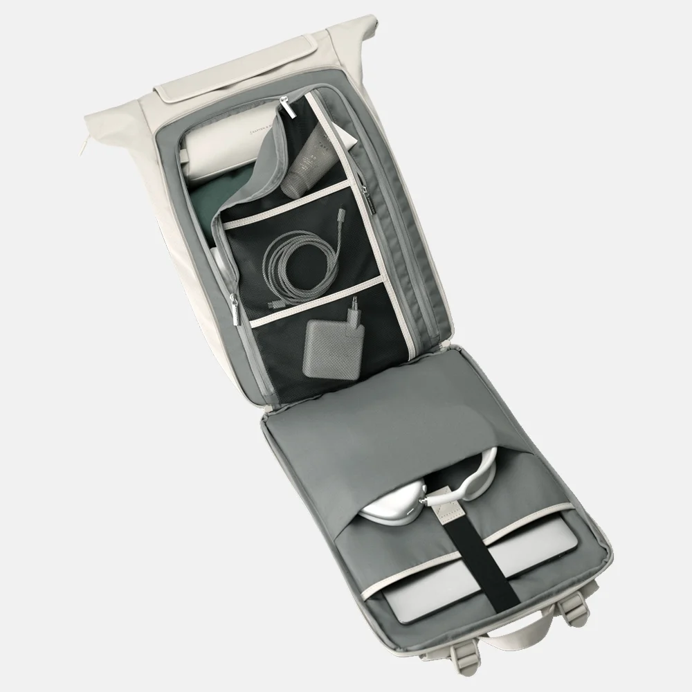 Kapten & Son Banff rugzak 16 inch sandstone bij Duifhuizen