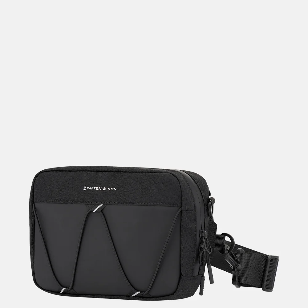 Kapten & Son Banff crossbody tas all black bij Duifhuizen