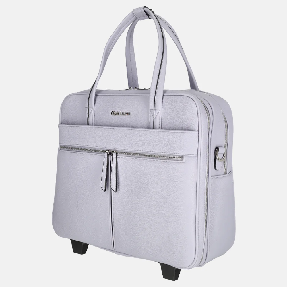 Olivia Lauren Leila business trolley 16 inch lila bij Duifhuizen