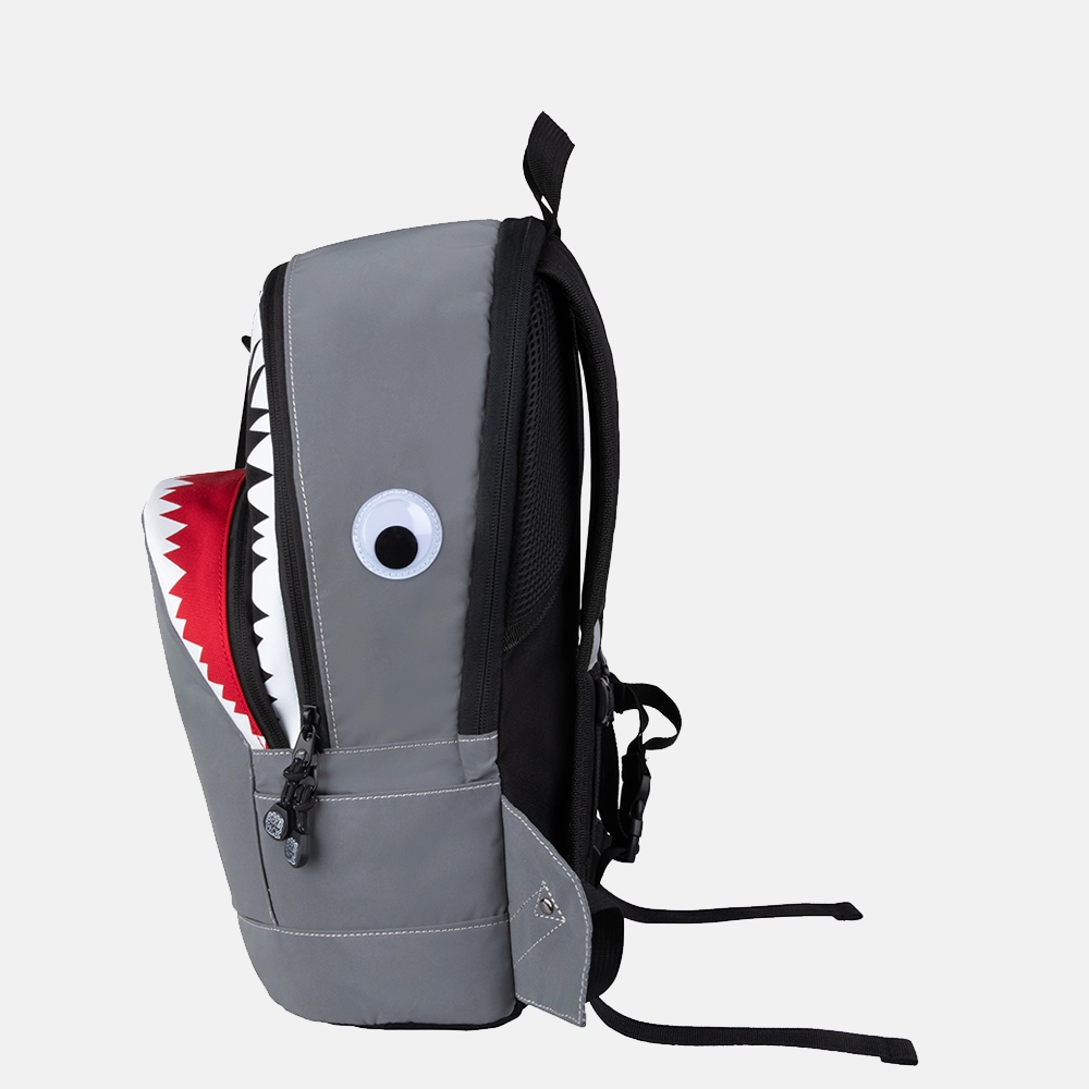 Pick & Pack Shark reflecterend kinderrugzak M visible grey bij Duifhuizen